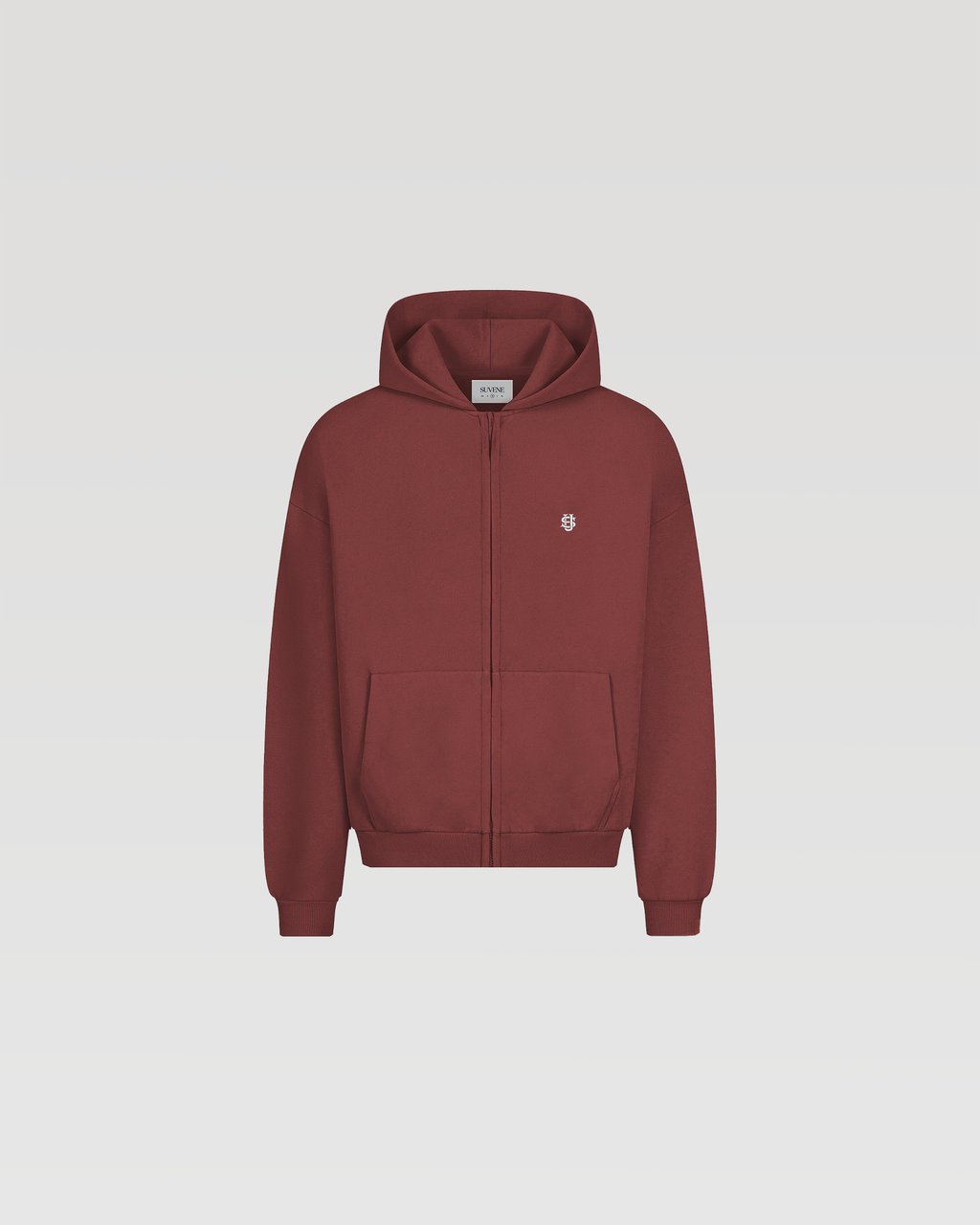 Hoodie zippé Classic – Bordeaux
