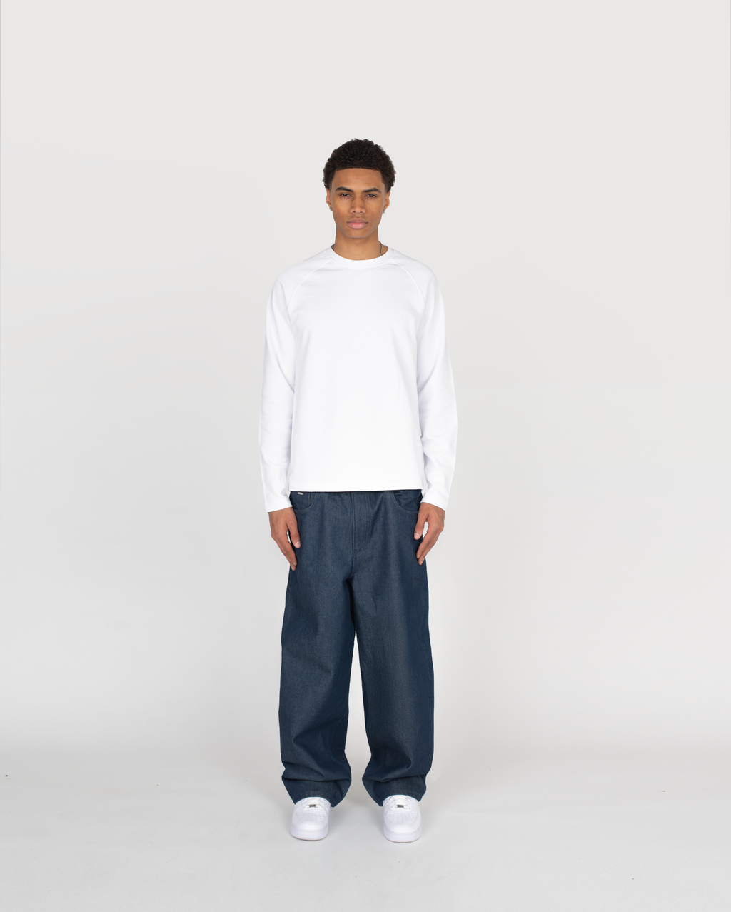 Jean brut Zip – Bleu brut