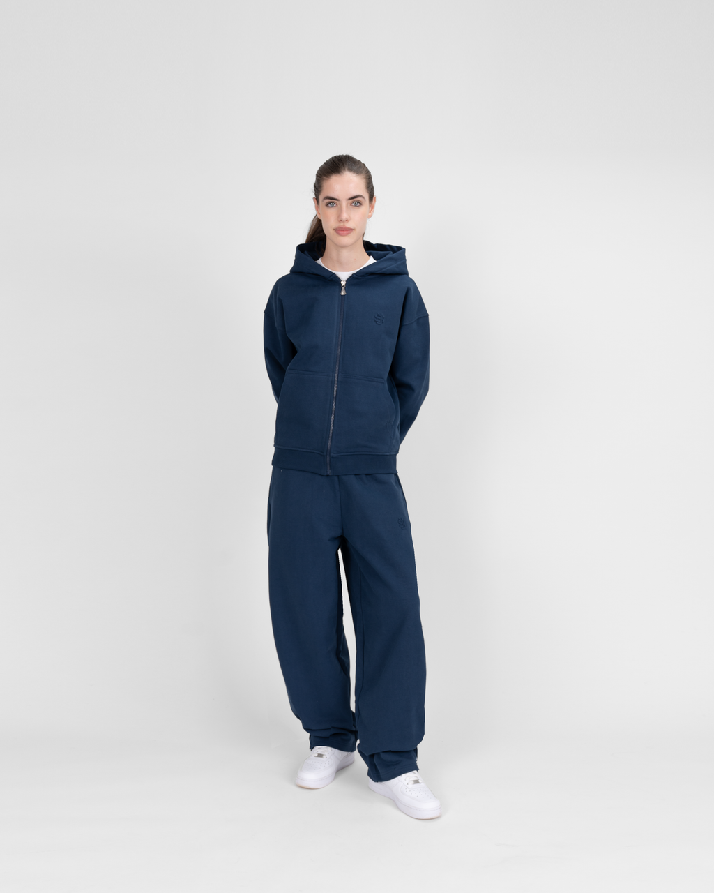 Jogging zippé SU – Bleu marine