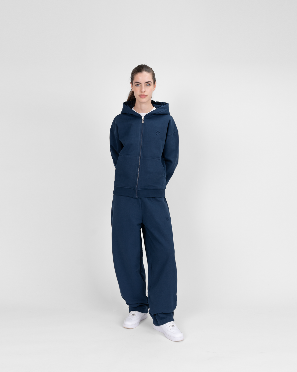 Jogging zippé SU – Bleu marine