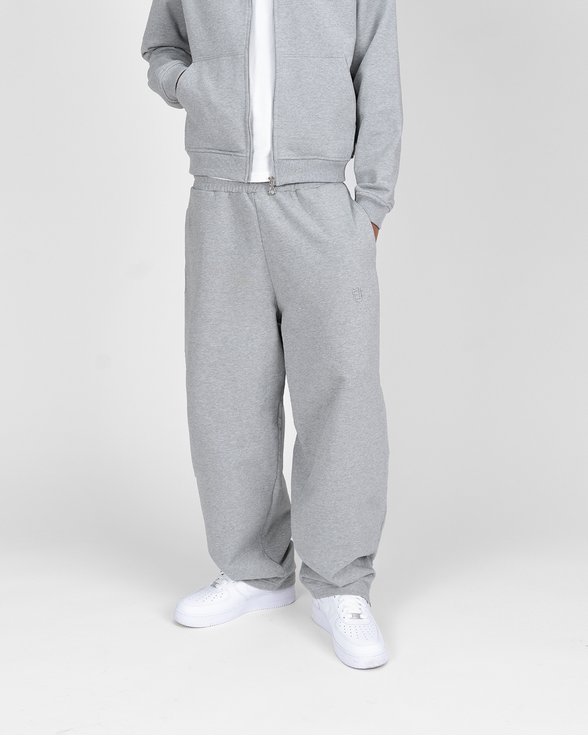 Jogging zippé SU – Gris
