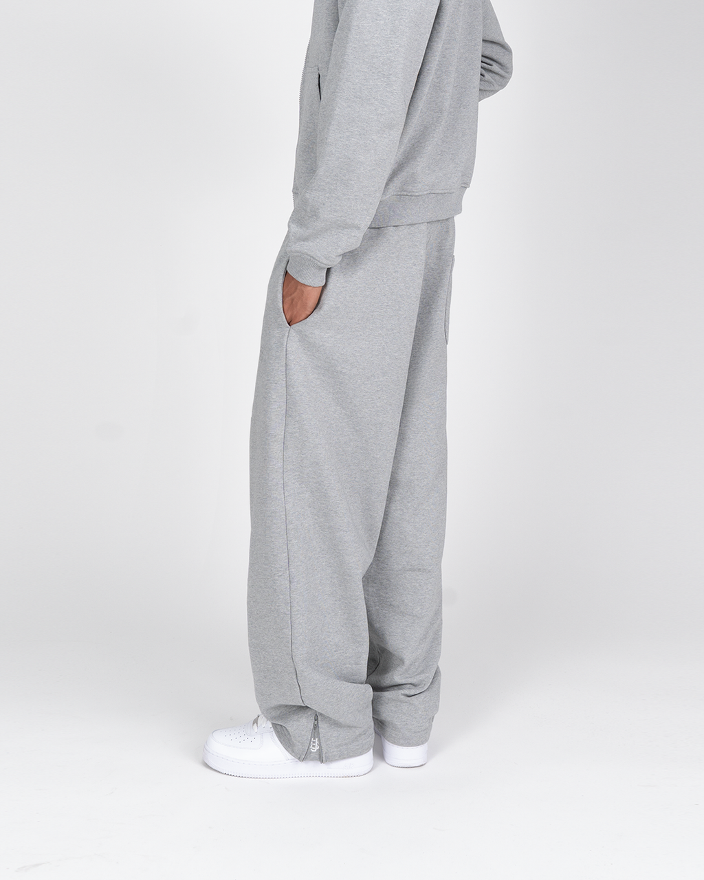 Jogging zippé SU – Gris