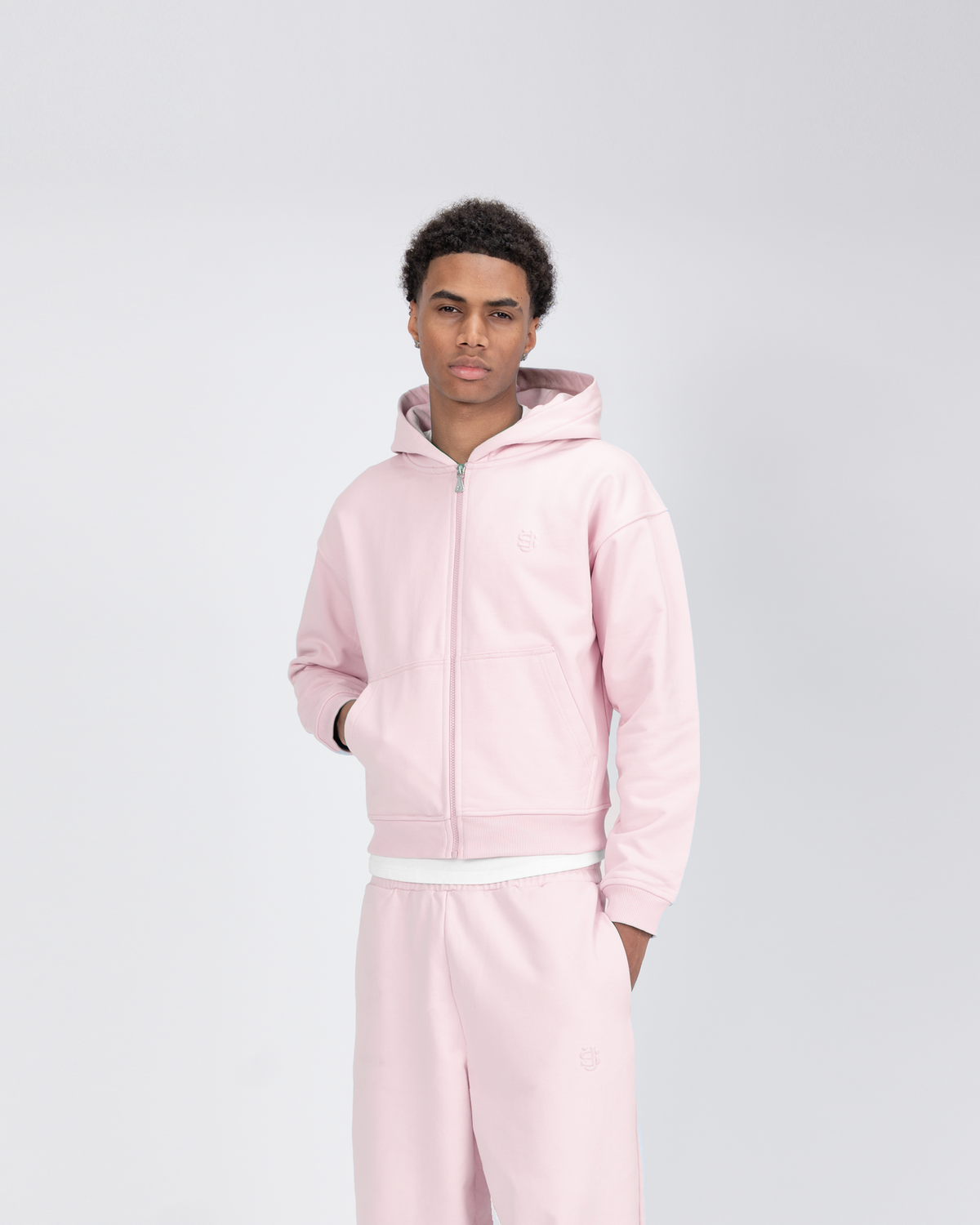 Hoodie zippé SU – Rose