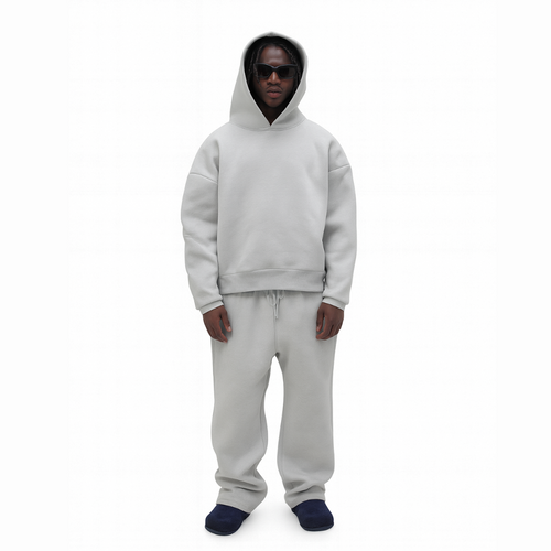 Ensemble hoodie et jogging Gris COLESICE – vue 2