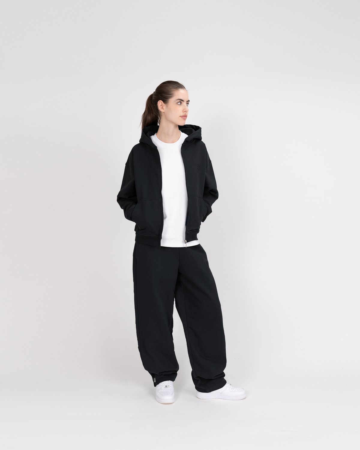 Jogging zippé SU – Noir