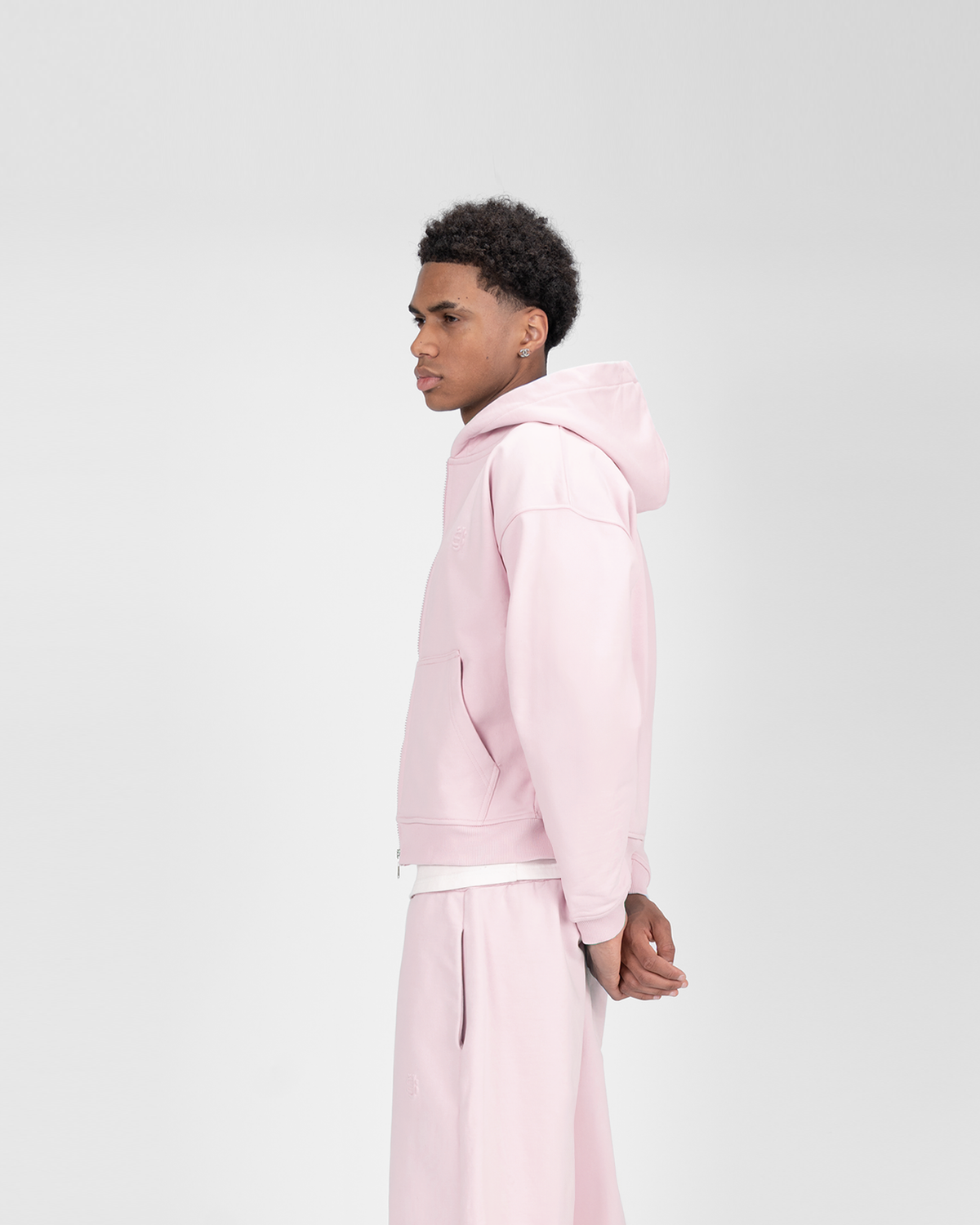 Hoodie zippé SU – Rose