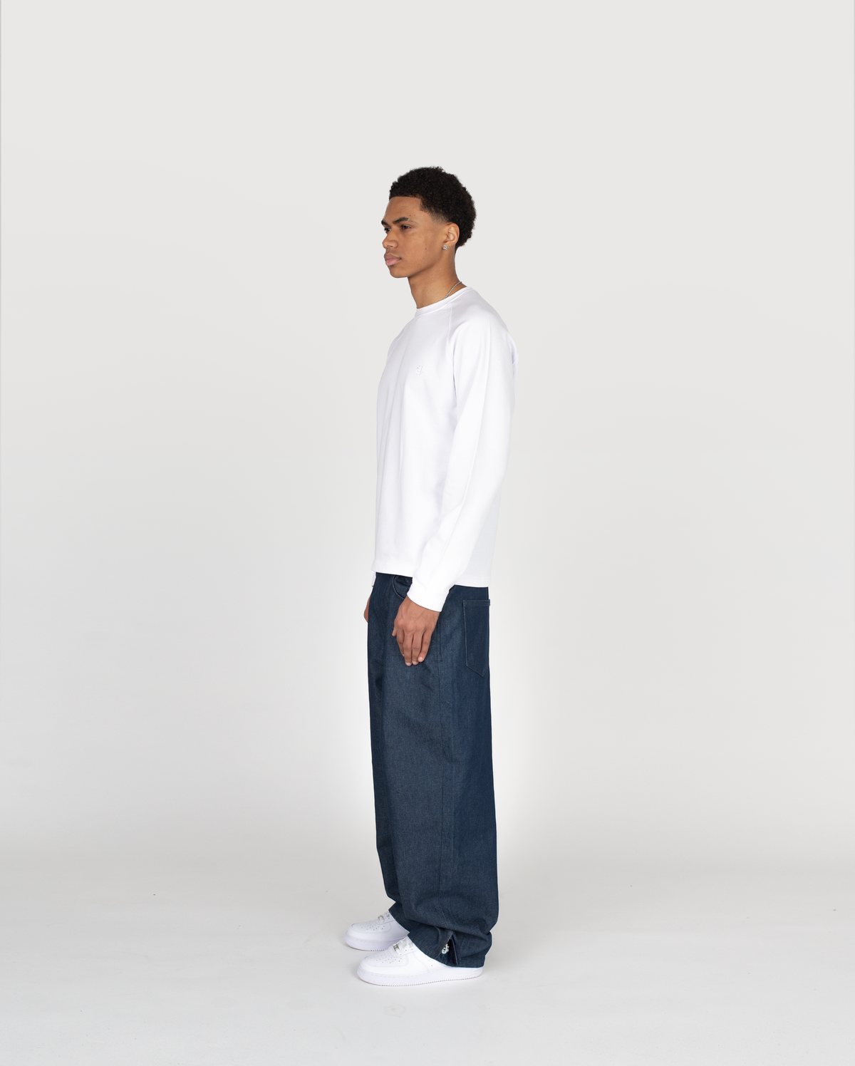 Jean brut Zip – Bleu brut