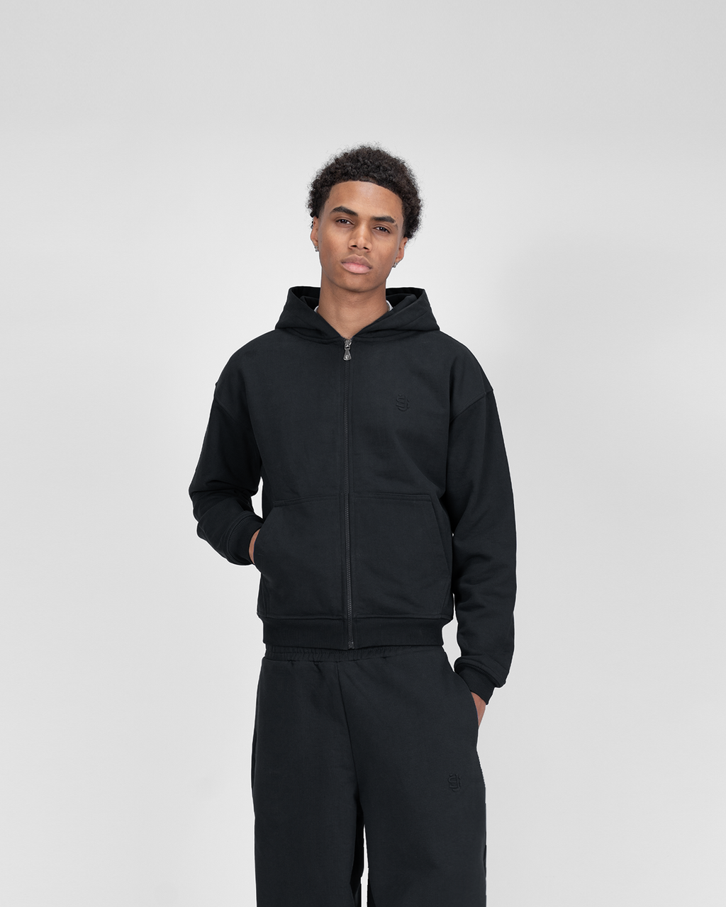 Hoodie zippé SU – Noir