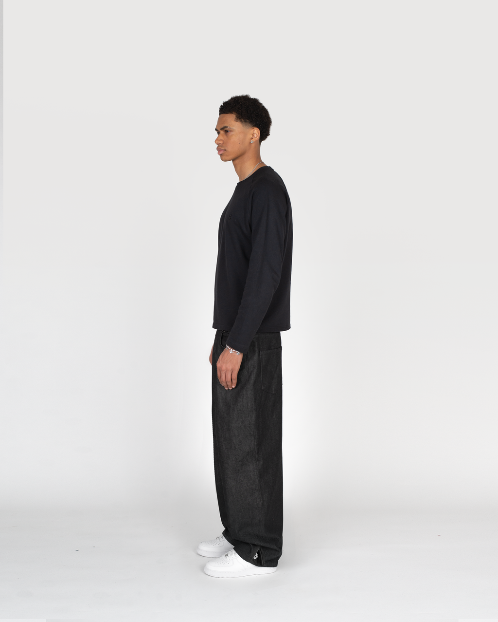 Jean brut Zip – Noir