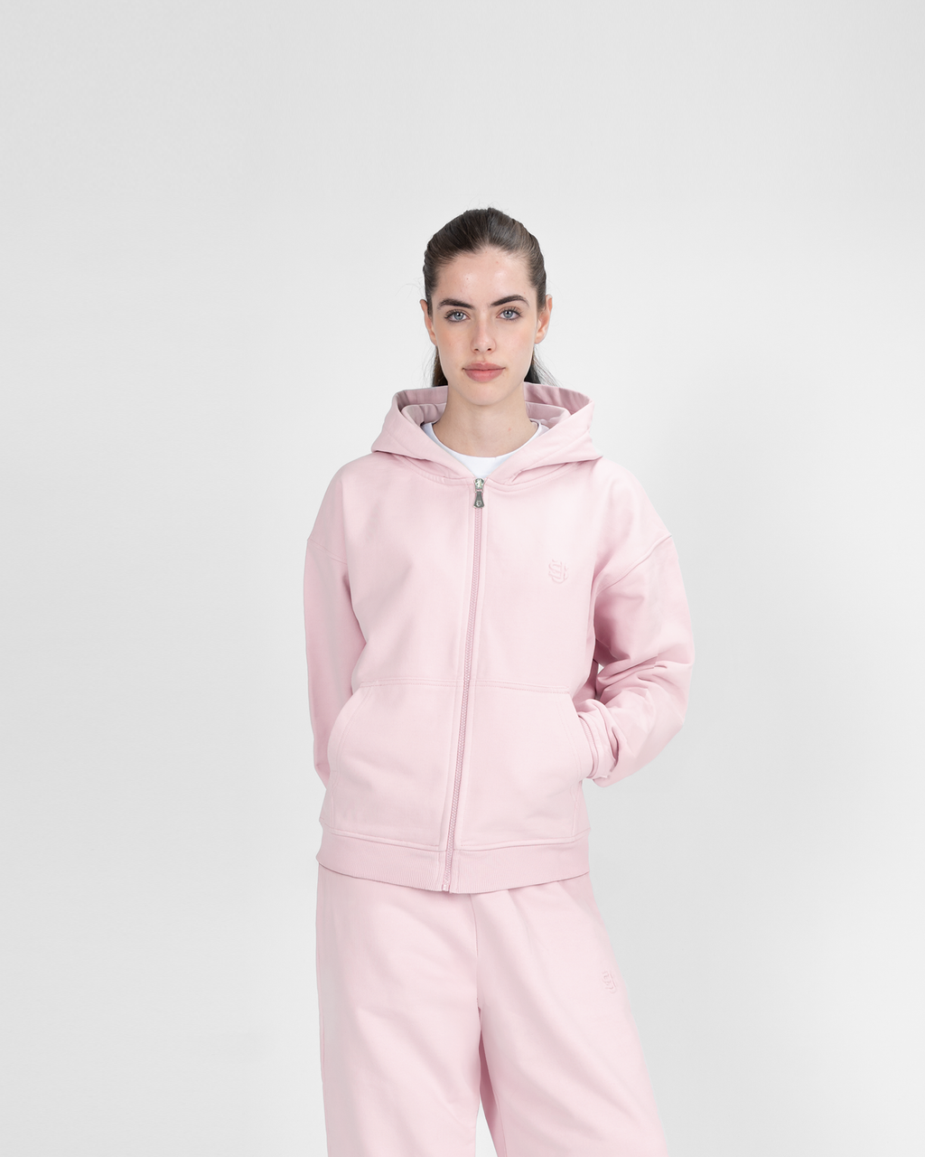 Hoodie zippé SU – Rose
