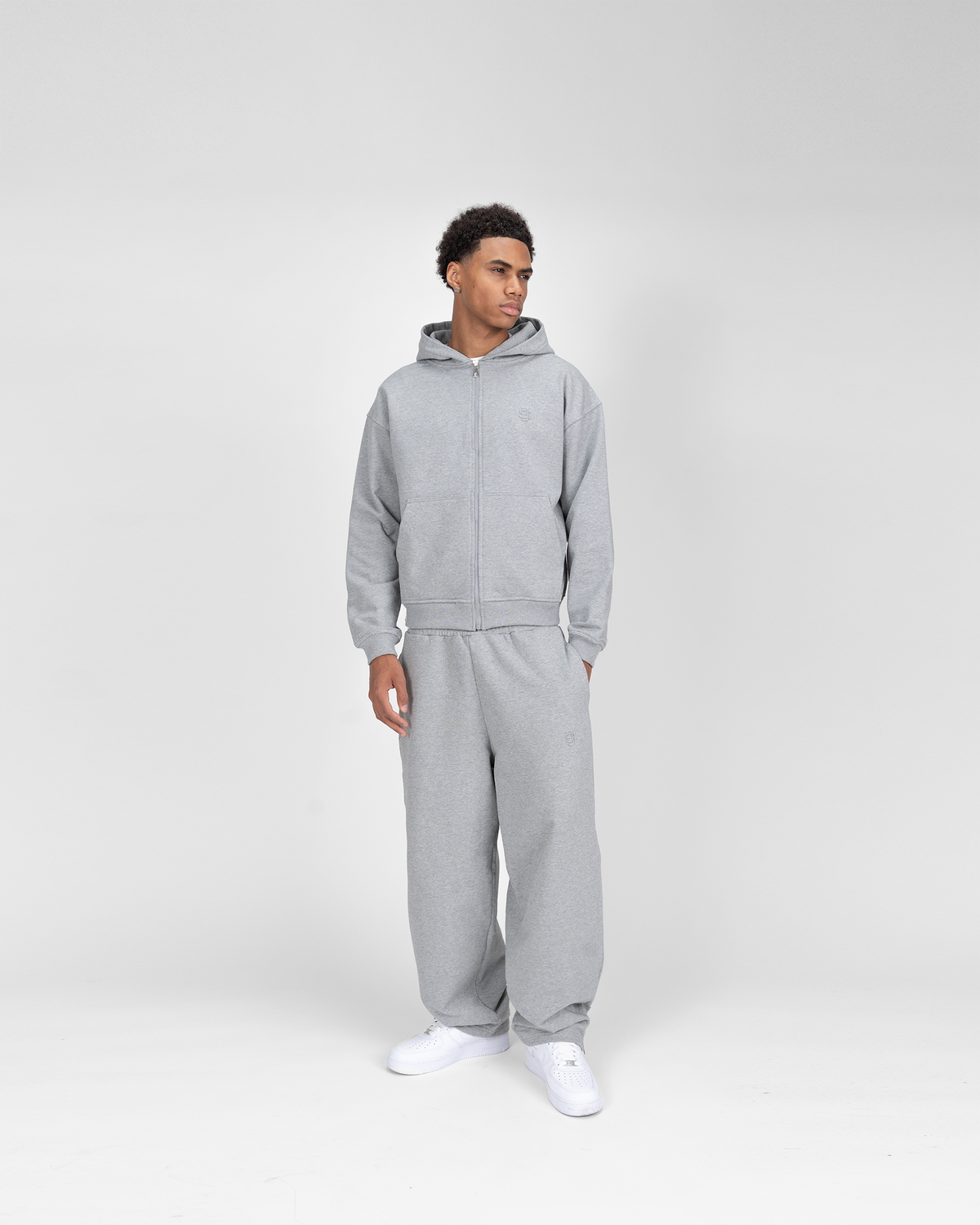 Jogging zippé SU – Gris