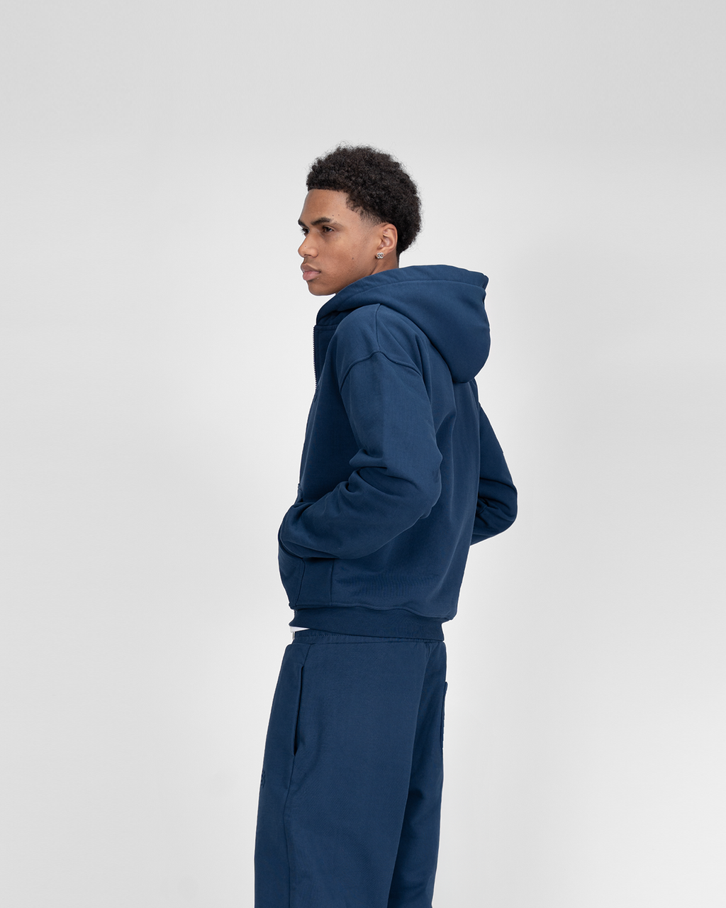 Hoodie zippé SU – Bleu marine