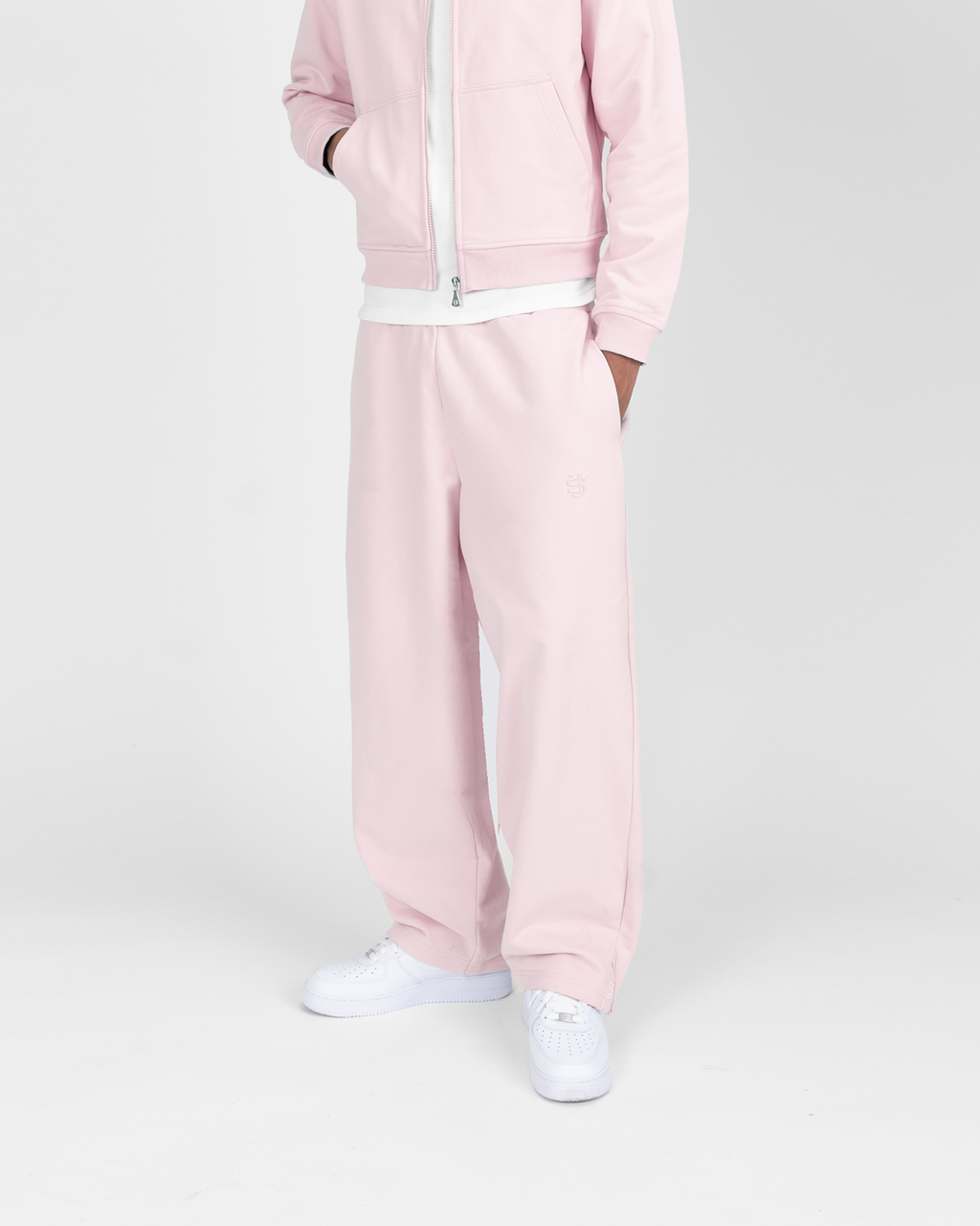 Jogging zippé SU – Rose