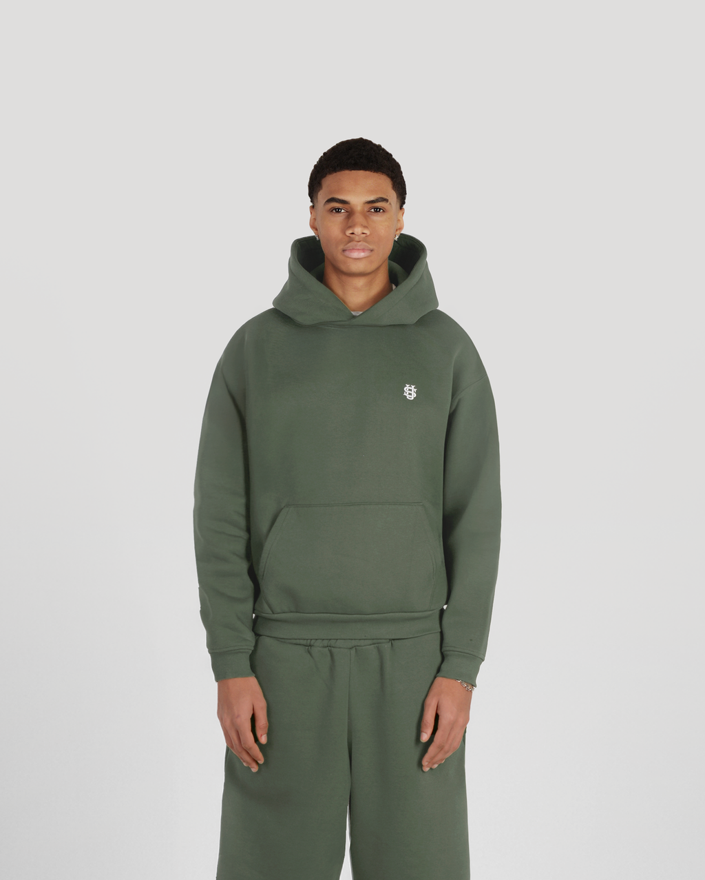 Hoodie Classic – Kaki – vue 3