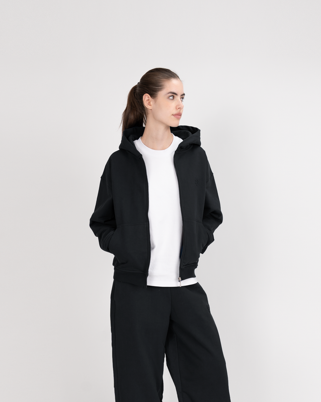 Hoodie zippé SU – Noir