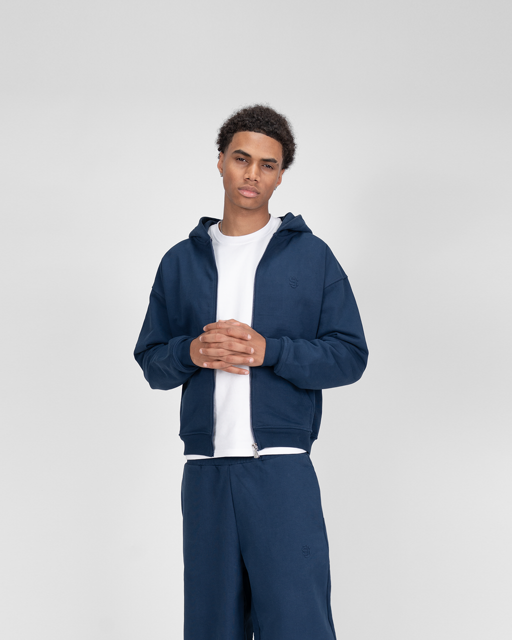 Hoodie zippé SU – Bleu marine