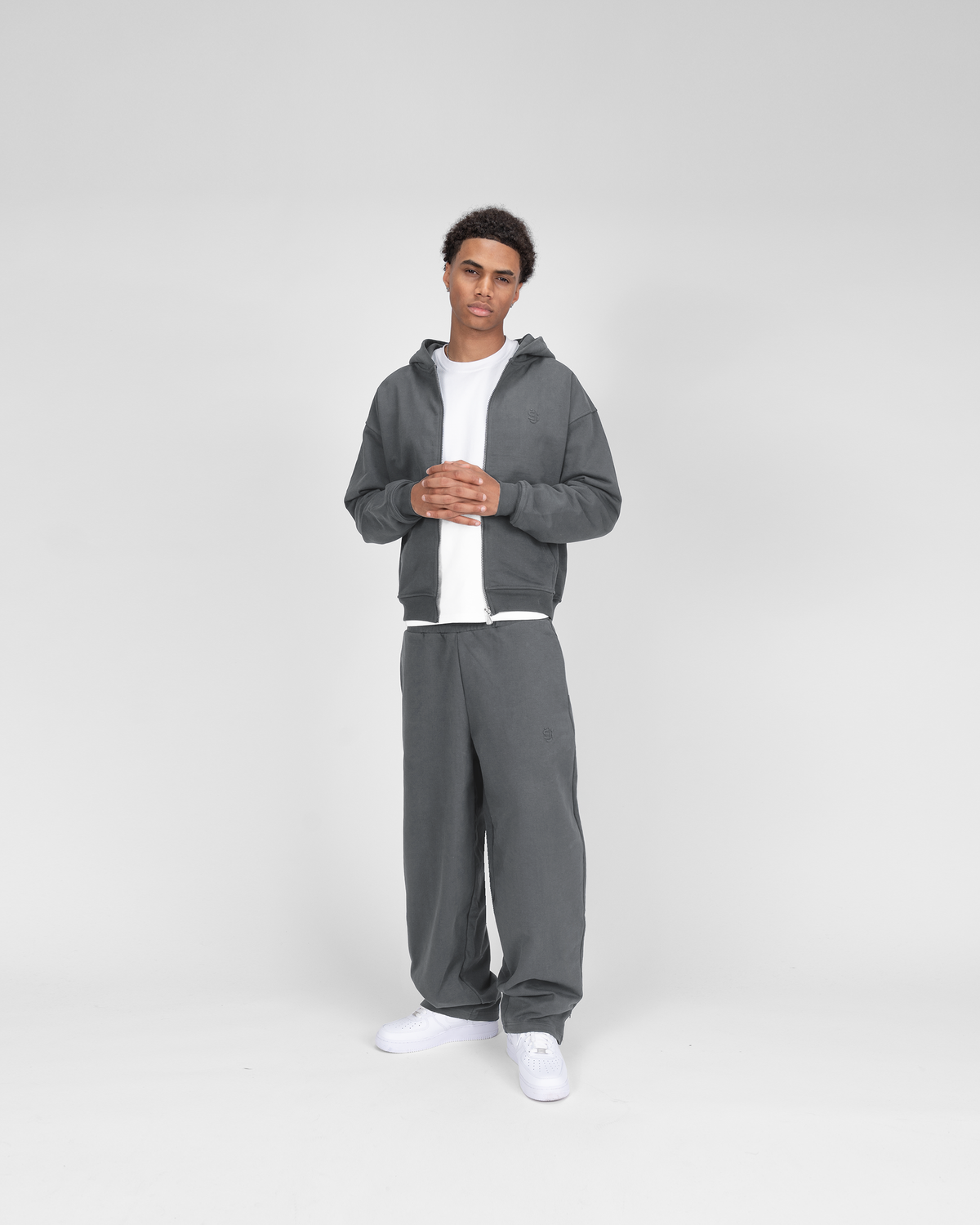Jogging zippé SU – Anthracite