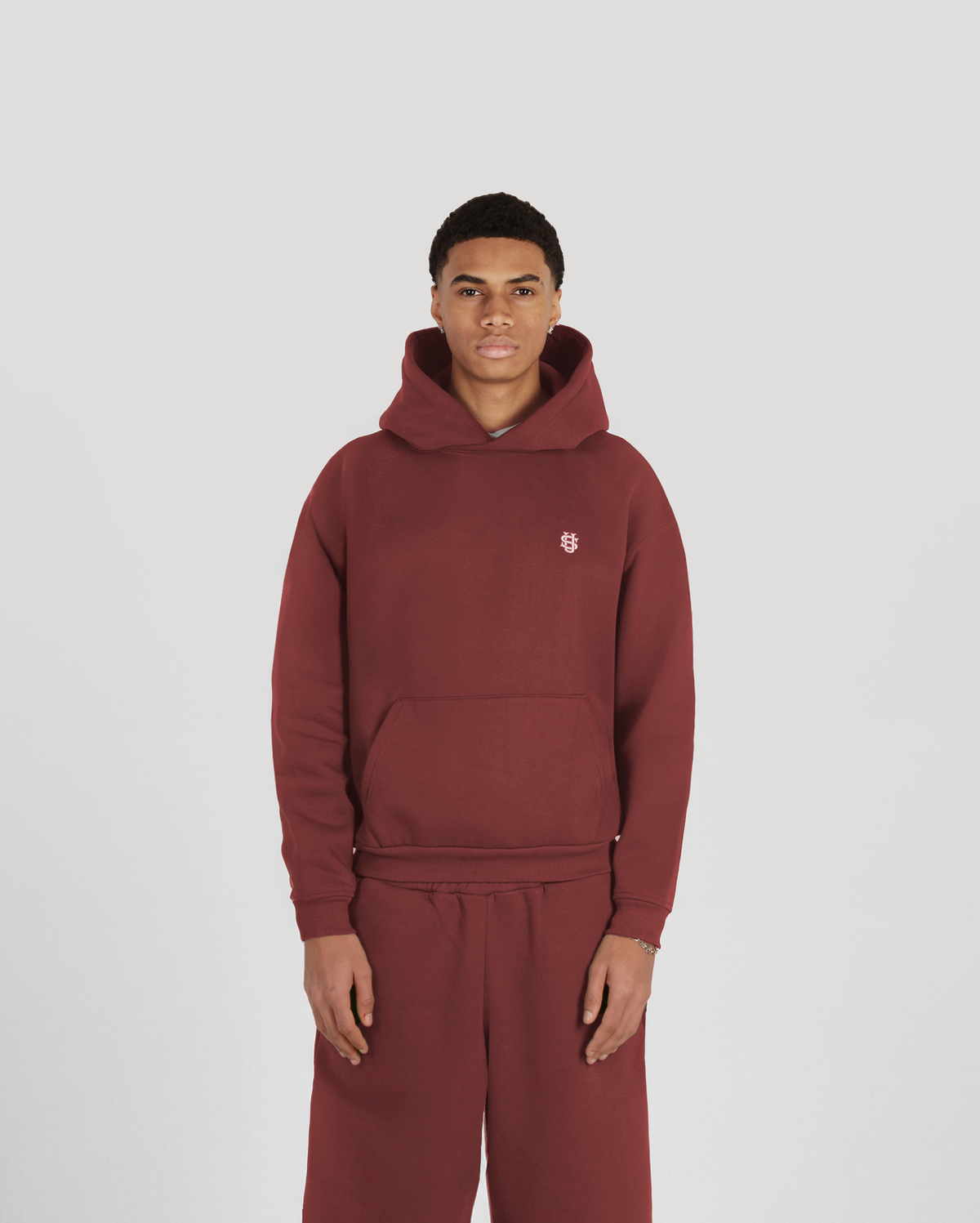 Hoodie Classic – Bordeaux – vue 3