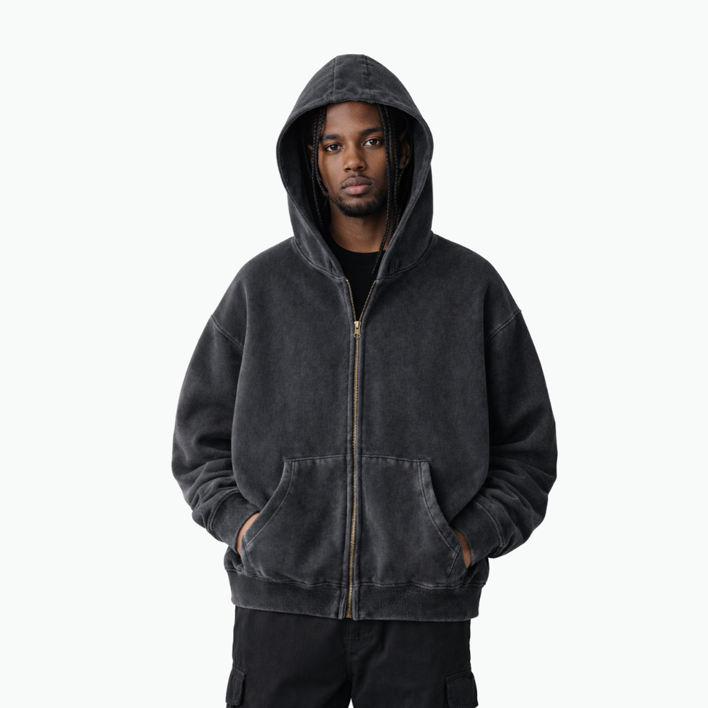 Hoodie zippé Wash COLESICE – vue 2