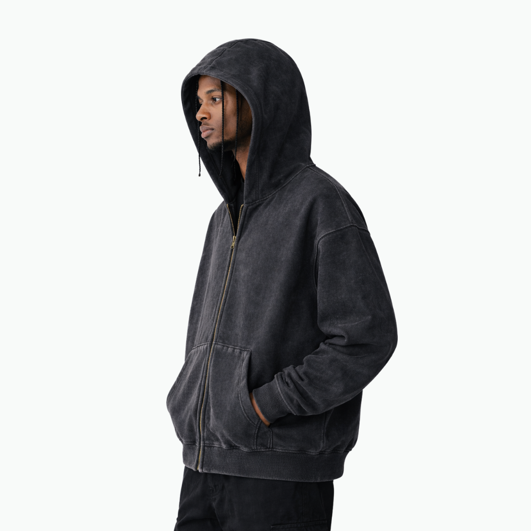 Hoodie zippé Wash COLESICE – vue 4