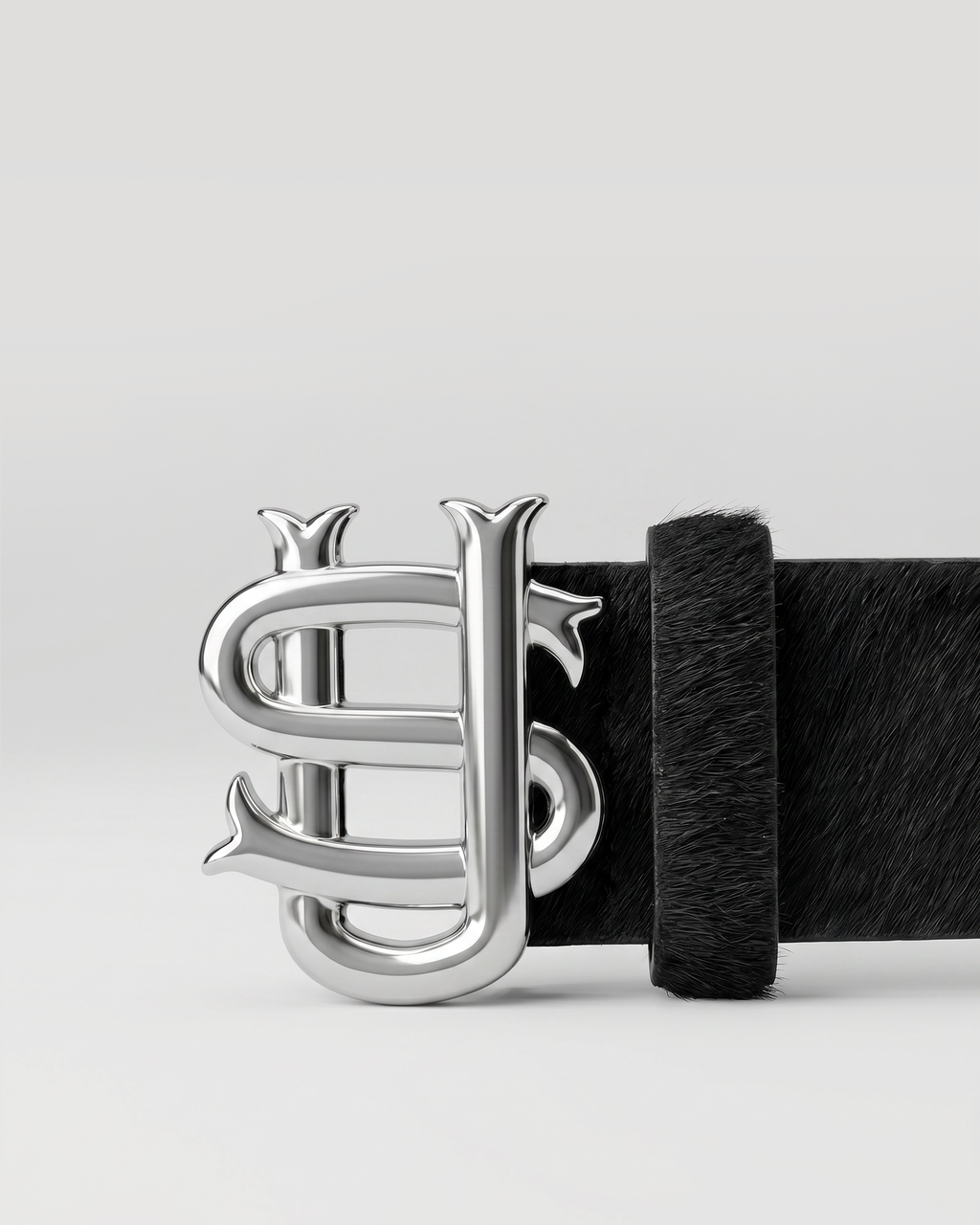 Ceinture SU en cuir – Noir – vue 3
