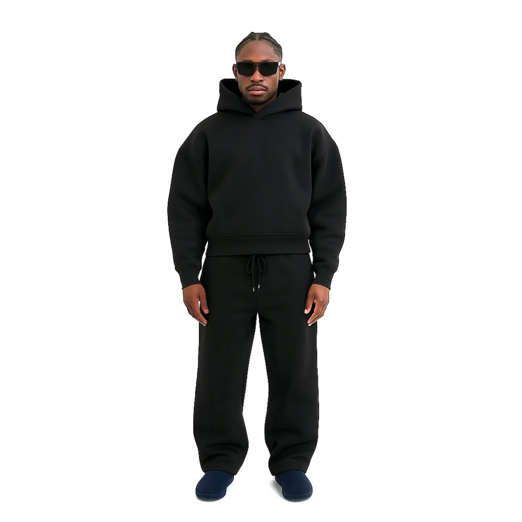 Ensemble hoodie et jogging Noir COLESICE – vue 2