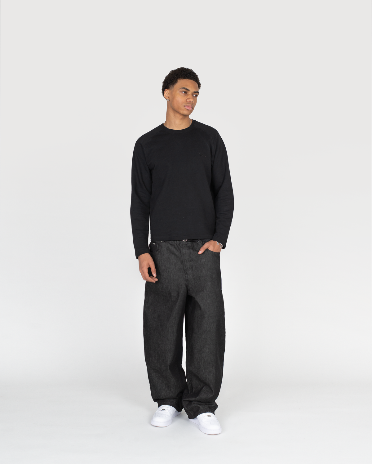Jean brut Zip – Noir