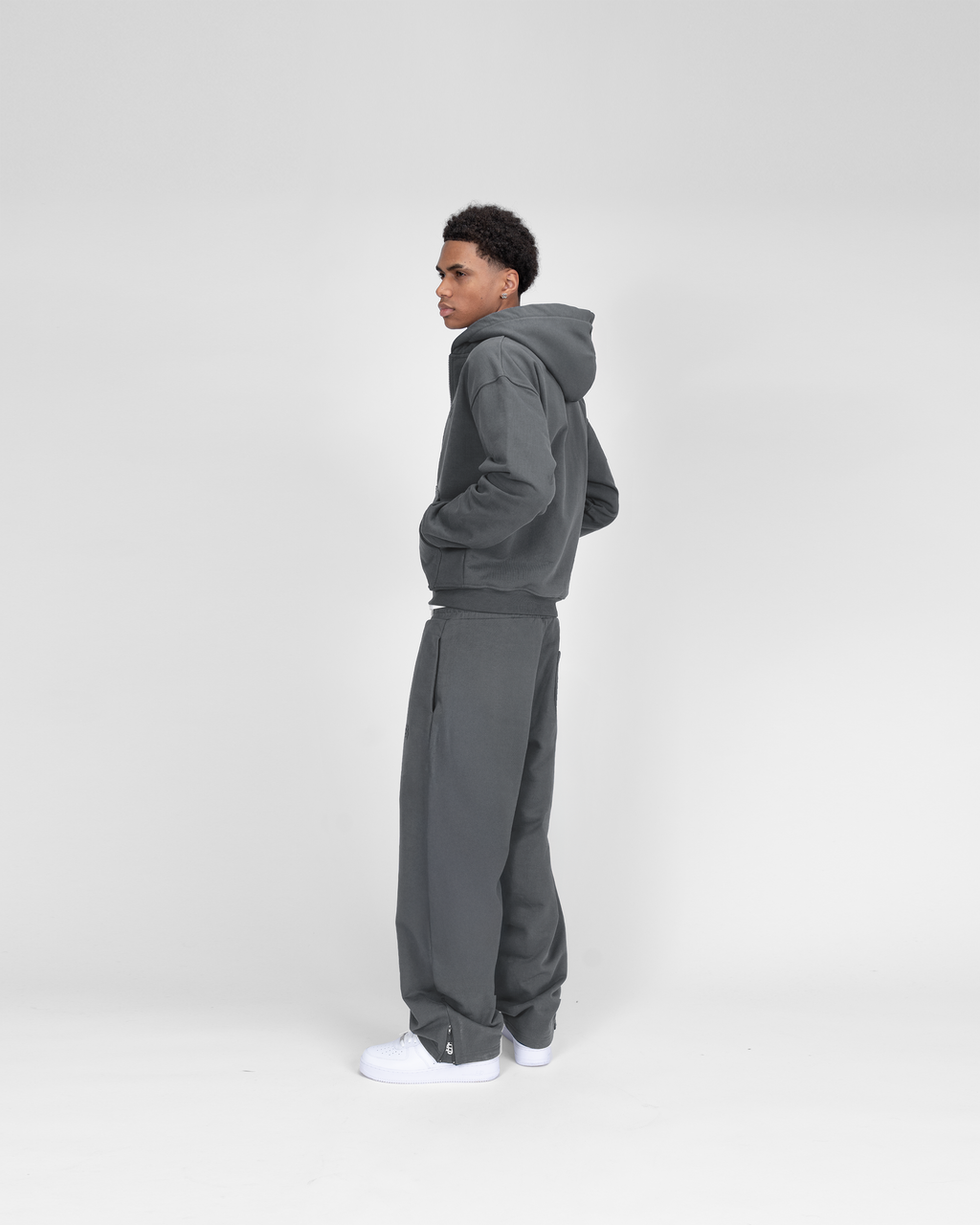 Hoodie zippé SU – Anthracite