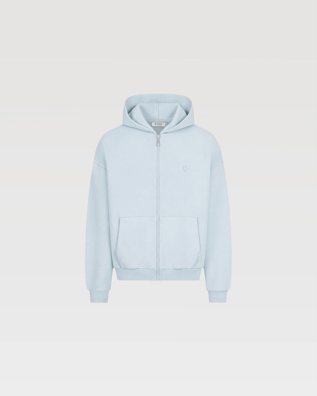Hoodie zippé SU – Bleu glacier