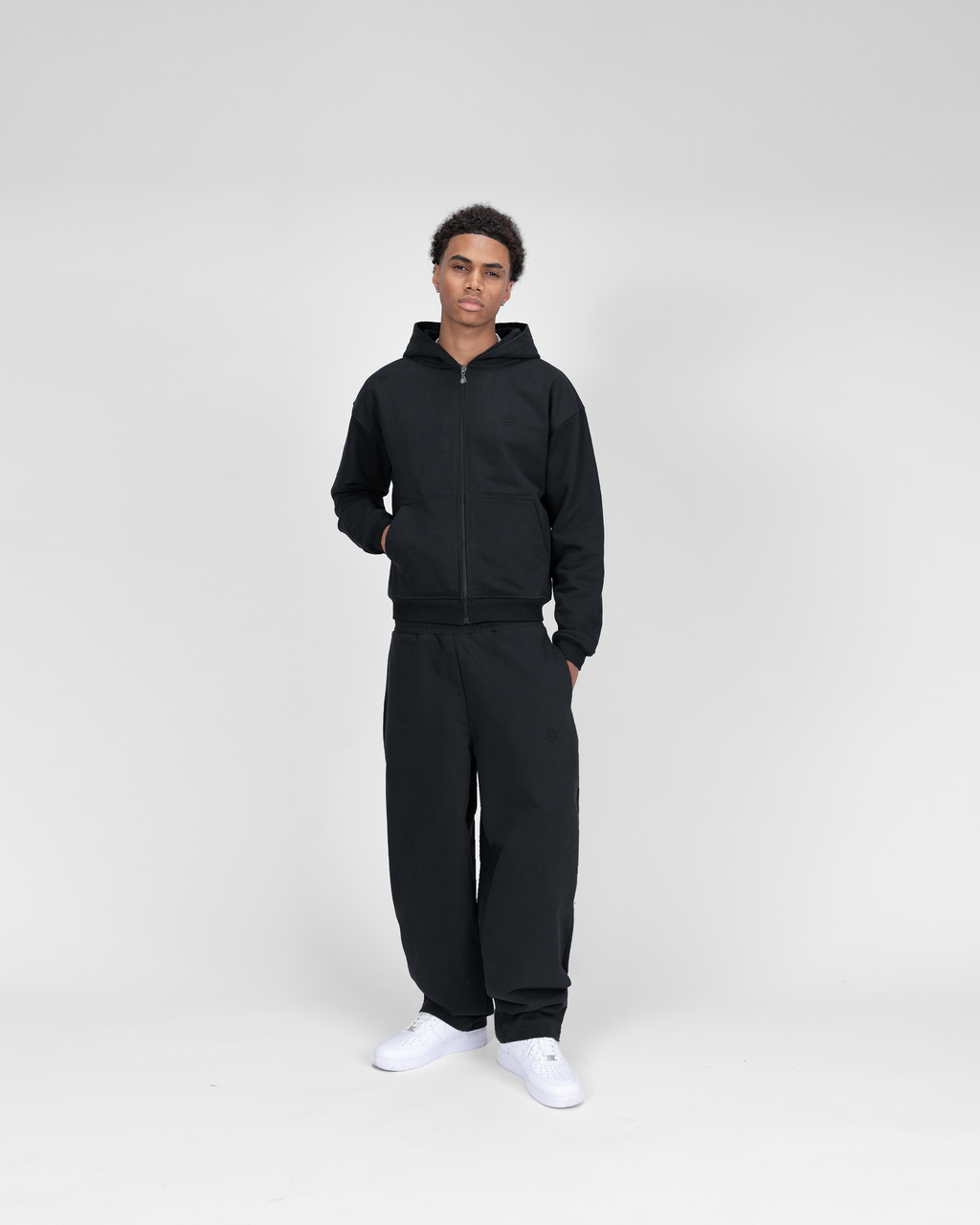 Jogging zippé SU – Noir