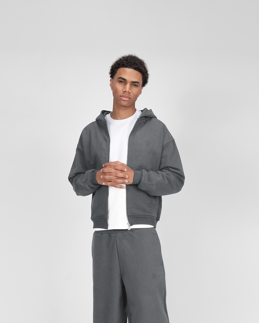 Hoodie zippé SU – Anthracite