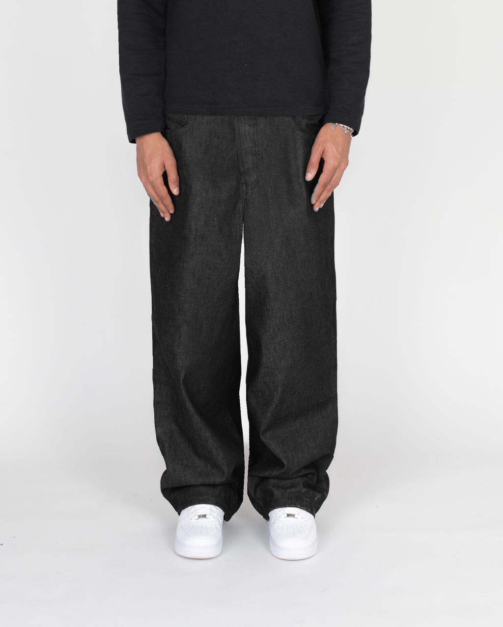 Jean brut Zip – Noir