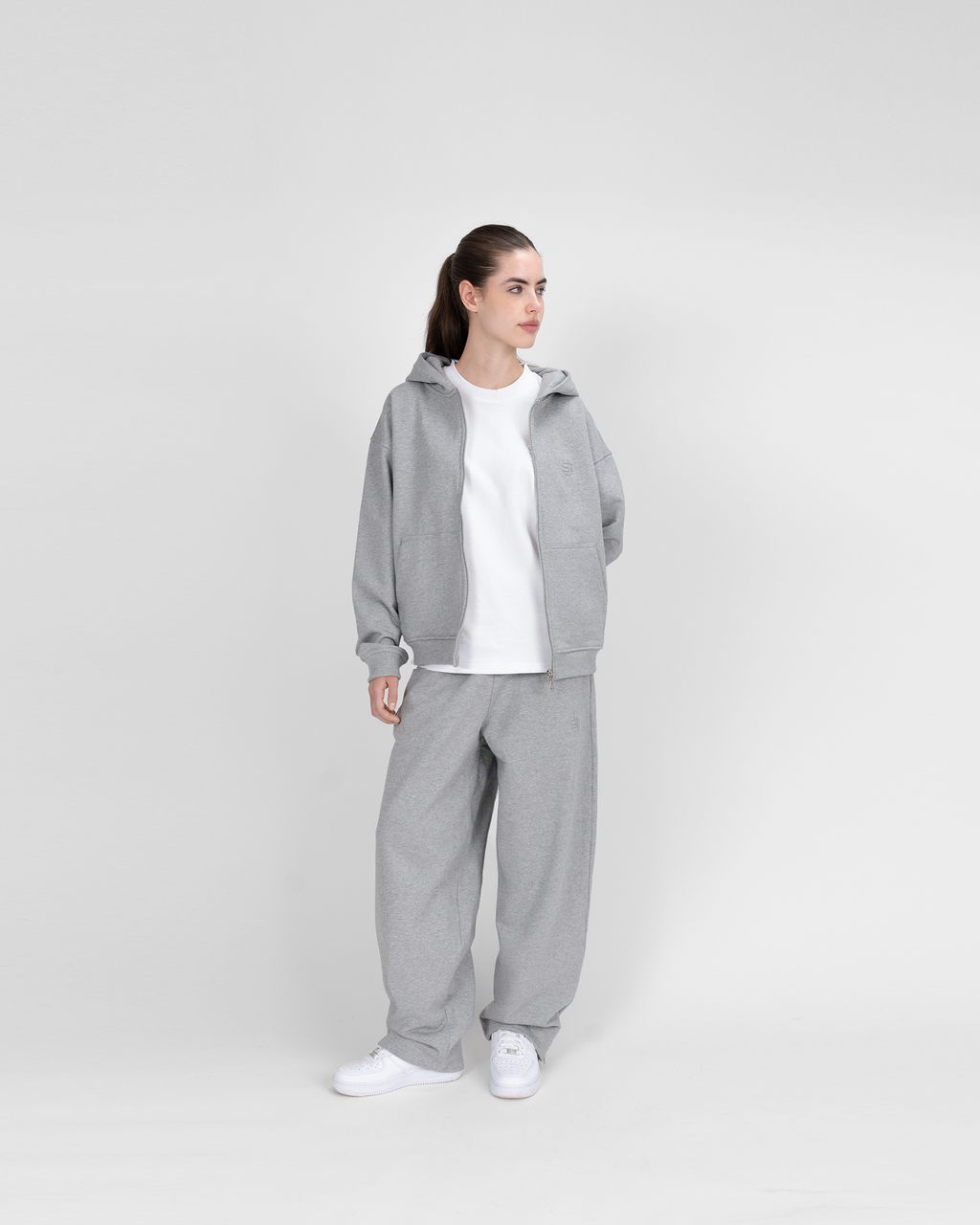 Jogging zippé SU – Gris