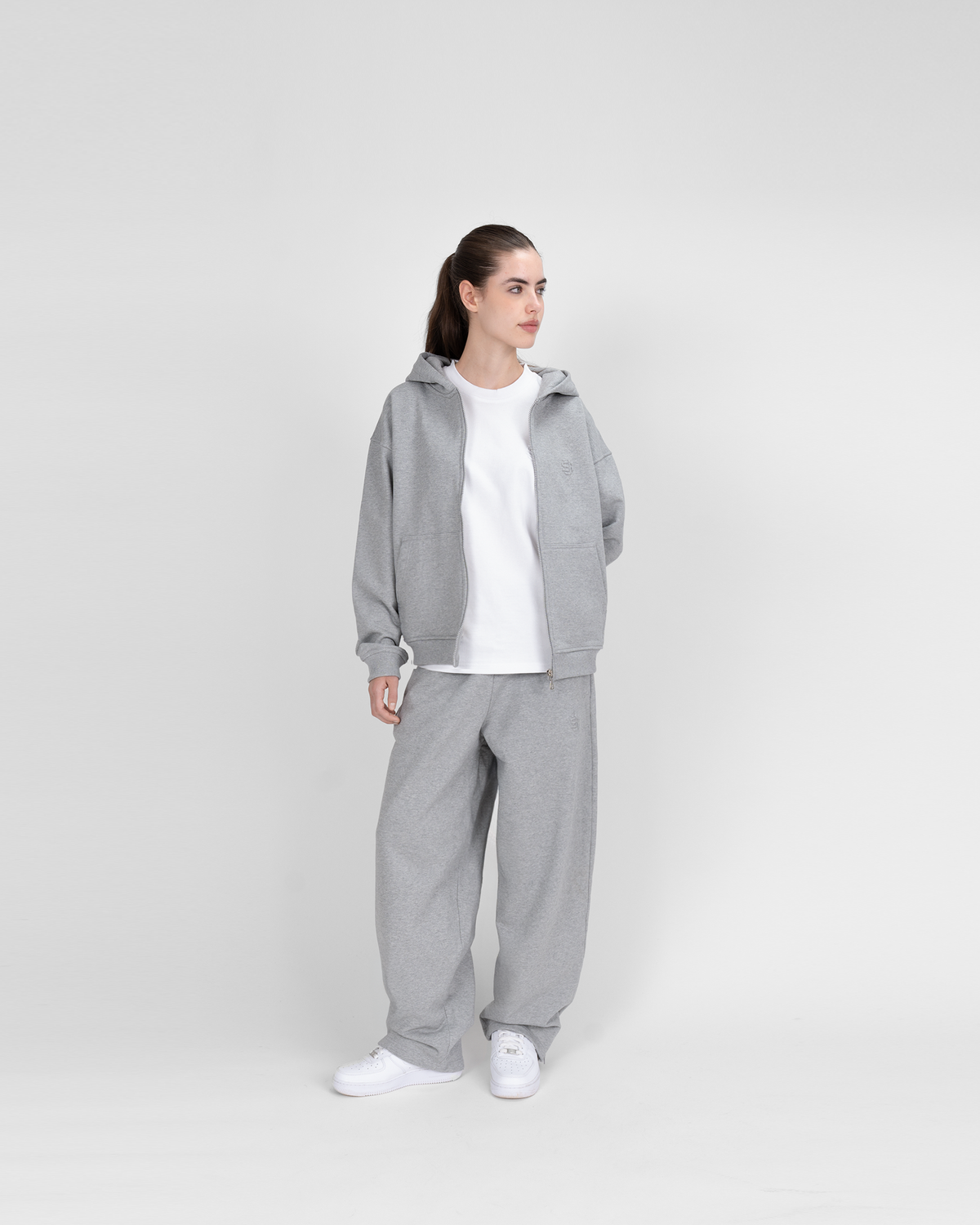 Jogging zippé SU – Gris