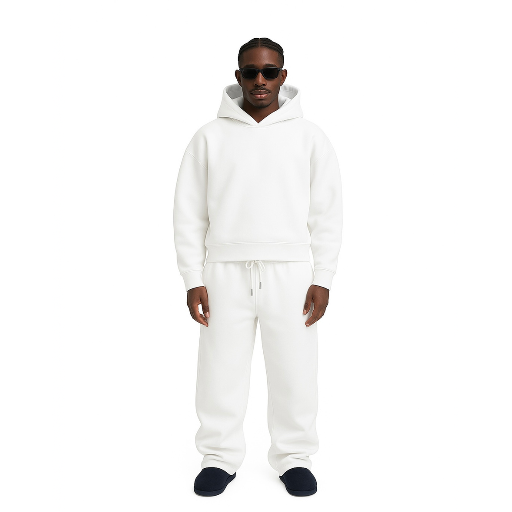 Ensemble hoodie et jogging Blanc COLESICE – vue 2
