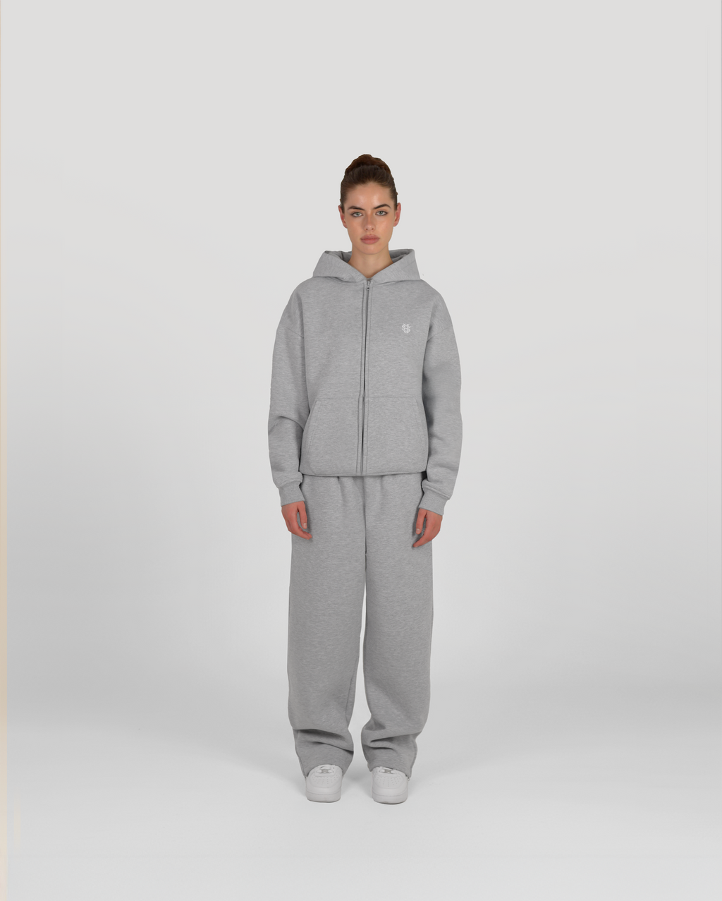 Hoodie zippé Classic – Gris
