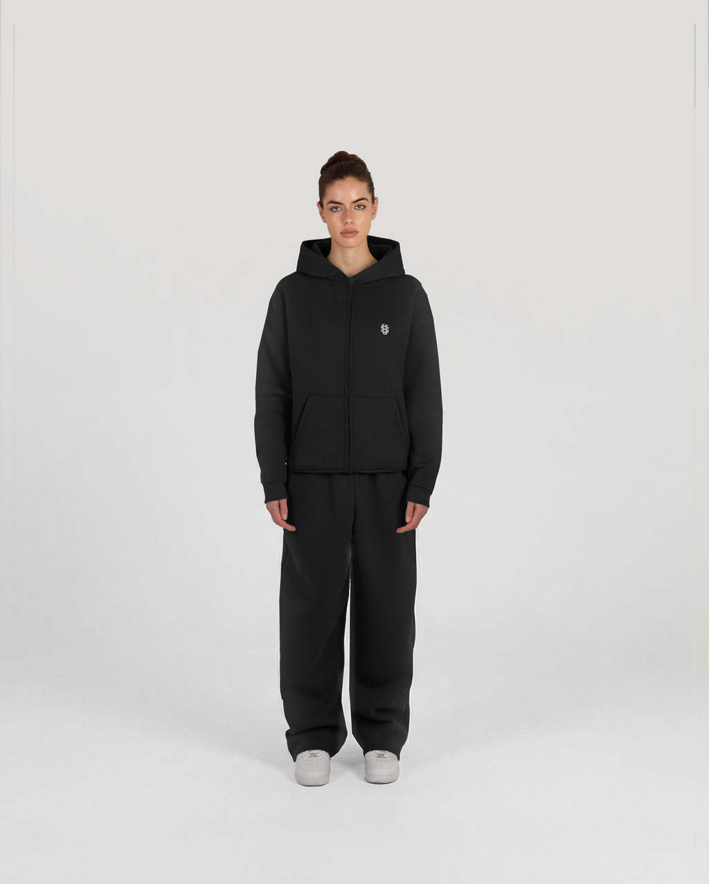 Jogging zippé Classic – Noir