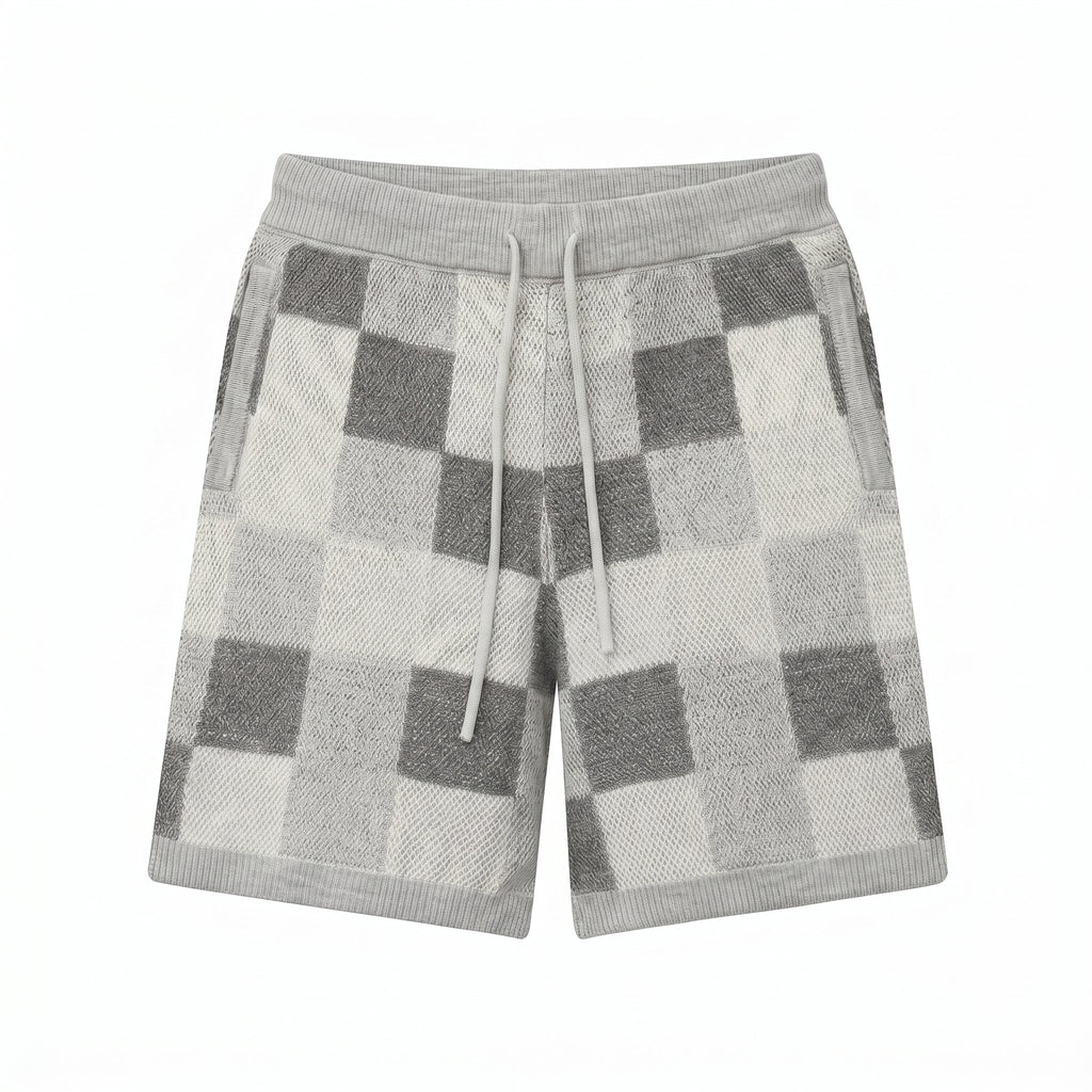 Set Pixel Gris chemise et short en maille COLESICE – vue 5
