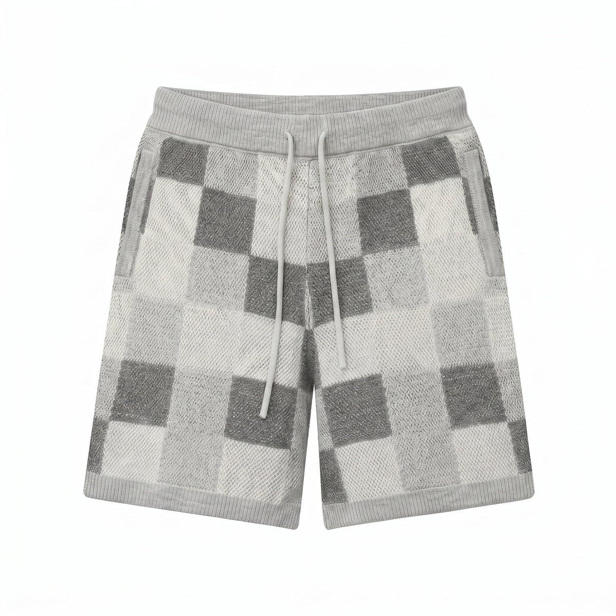 Set Pixel Gris chemise et short en maille COLESICE – vue 5