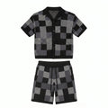 Set Pixel Noir chemise et short en maille COLESICE