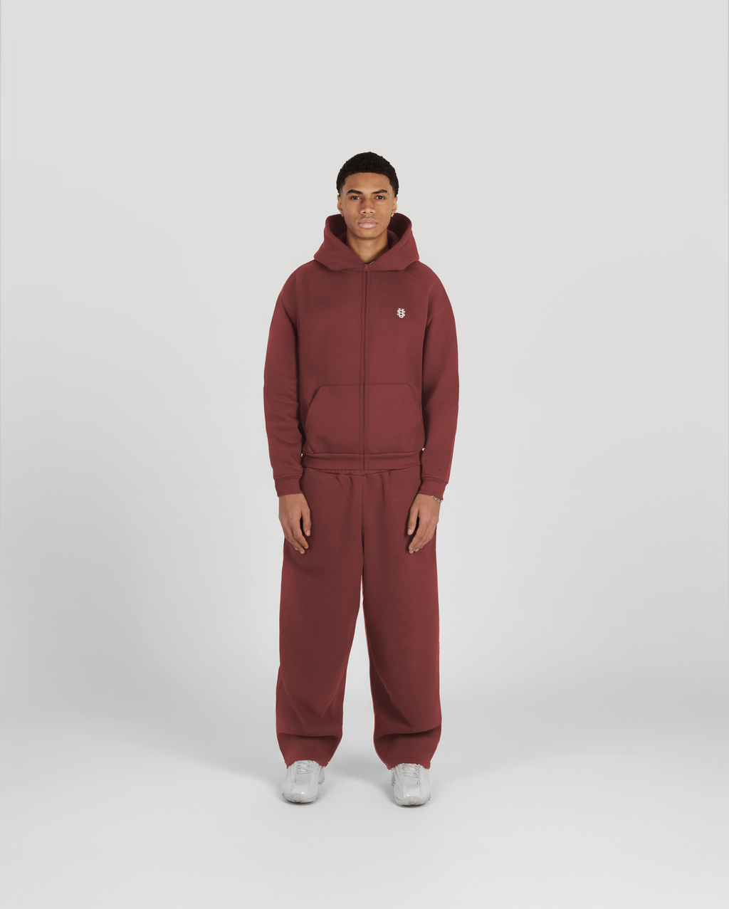 Hoodie zippé Classic – Bordeaux