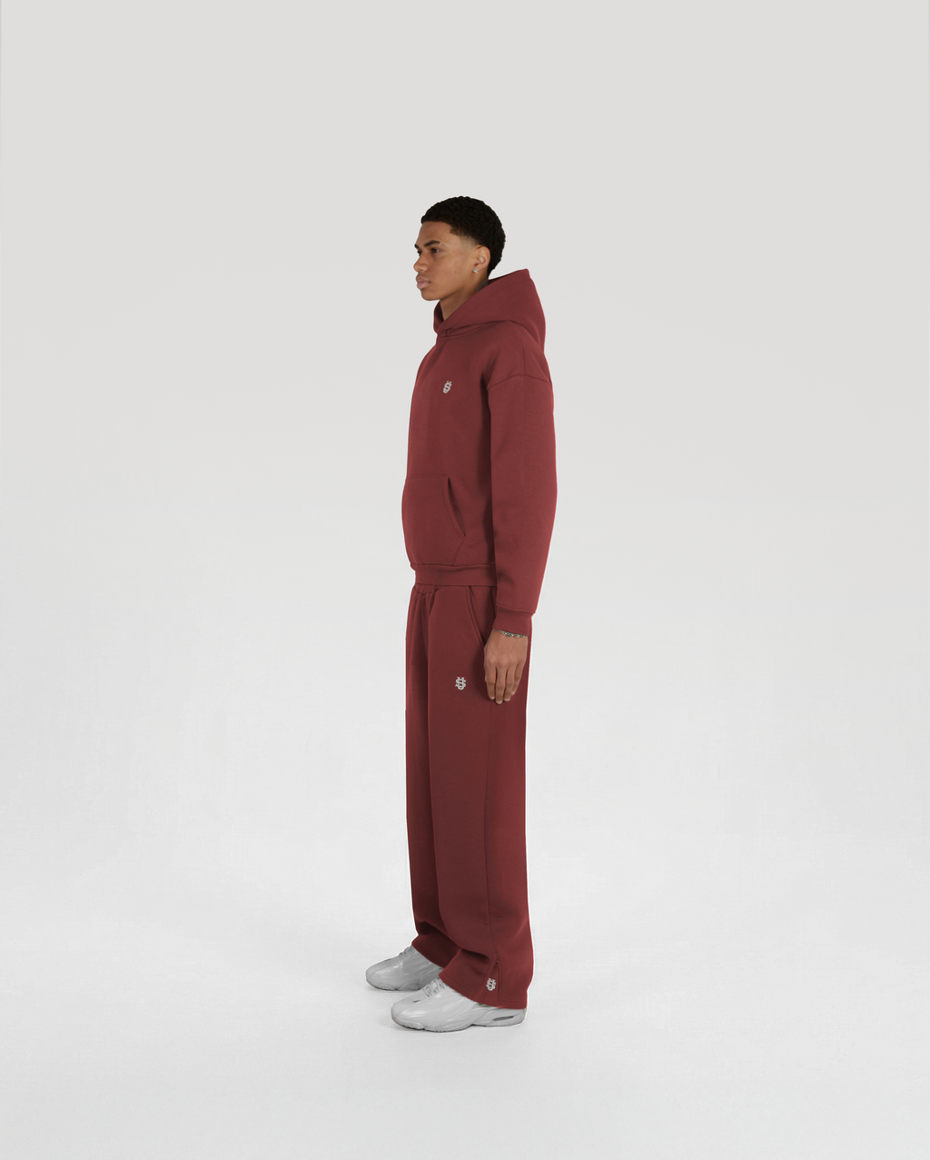Jogging zippé Classic – Bordeaux