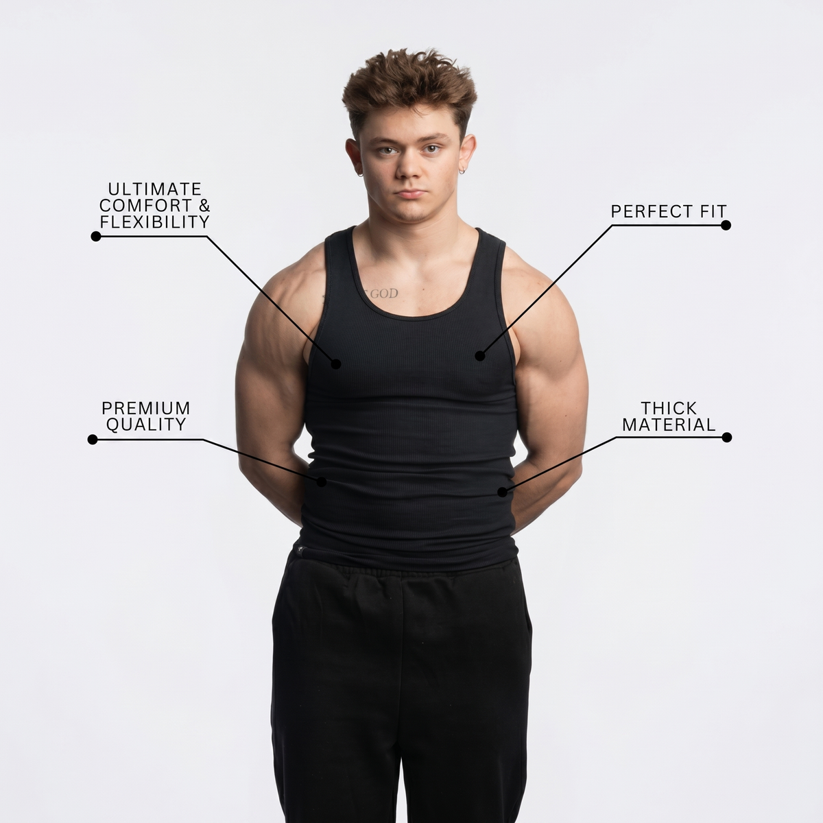 Pack 3 débardeurs Slim Fit COLESICE – vue 6